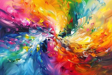 Colorful Chaos A Vibrant Painting of the Month Generative AI