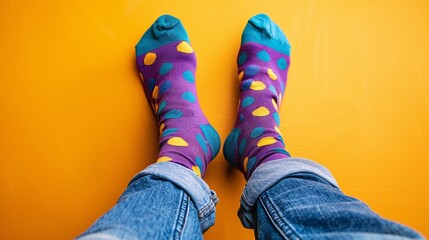 Colorful Polka Dot Socks A Fashionable Trend for the Month of May Generative AI