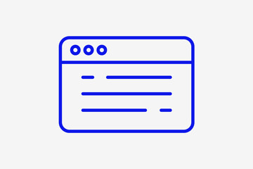  website illustration in line style design. Vector illustration.