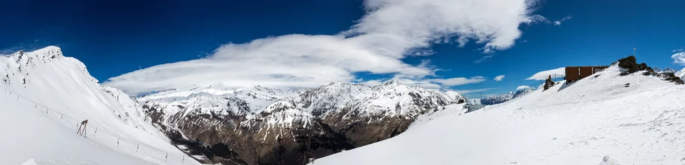 Fotobehang Panoramic view of the Caucasus mountains © gumbao