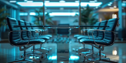 Serene Corporate Elegance: Boardroom with Modern Design