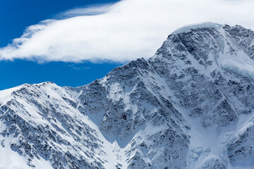 Panoramic view of the Caucasus mountains