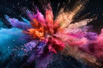 Fototapeta premium Colorful Explosion of Pride Celebrating LGBTQ+ Pride Month with Vibrant Colors Generative AI