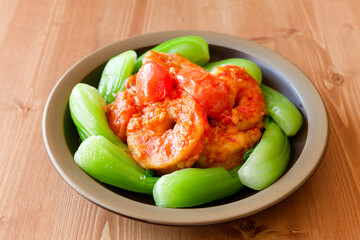 フレッシュトマトのエビチリ