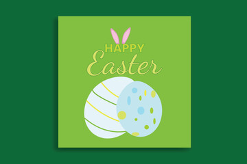 HAPPY EASTER DAY BANNER DESIGN SOCIAL MEDIA POST.