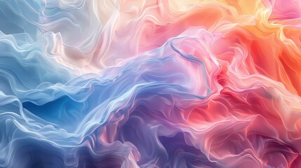 Fototapeta premium a fluid transition of watercolor paint, with splashes of vibrant pink to yellow to blue, creating a dynamic and colorful background.