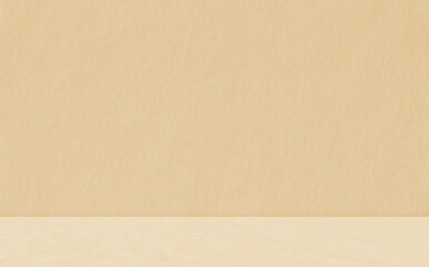 Empty beige cream room studio for product presentation display. Autumn Summer backdrop. Interior cosmetic beauty showroom. Minimal Mock up backdrop. Pastel background. Market sale online template. 
