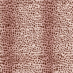 Seamless pattern featuring rosy-hued leopard spots perfect for adding a touch of playful elegance to any fabric or interior design.