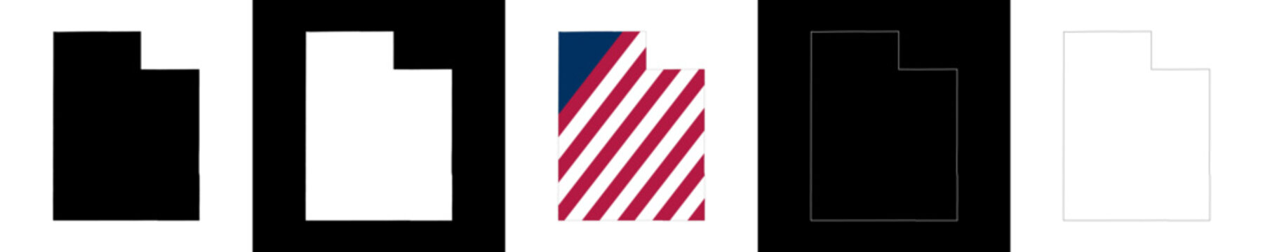 recommend clip art: Utah state outline map set