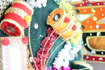 Obraz premium traditional thai fabric, asian art, wedding accessories