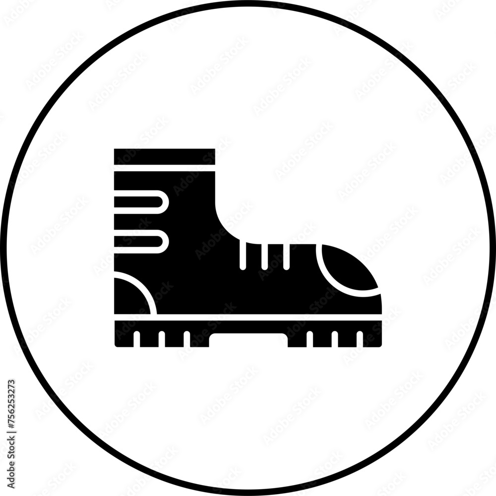 Sticker Firefighter Boots Icon