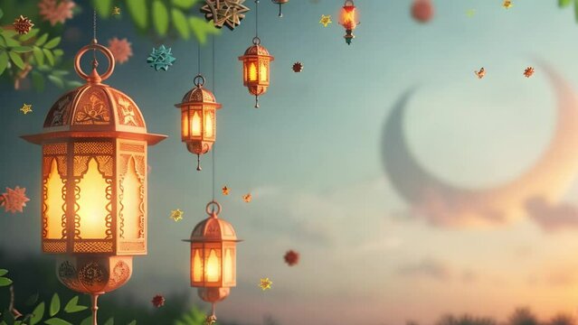 ramadan background realistic Video 4K