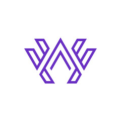 Monogram W design vector logo. Monogram initial letter mark W logo design. Monogram design vector logo. Monogram initial letter mark W logo design. Simple W monogram. Monogram W design logo