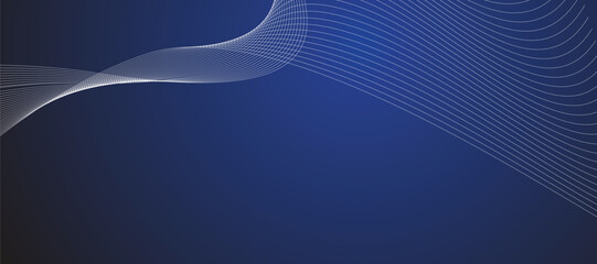 Blue abstract line background banner vector image design