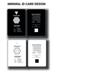minimal id card template