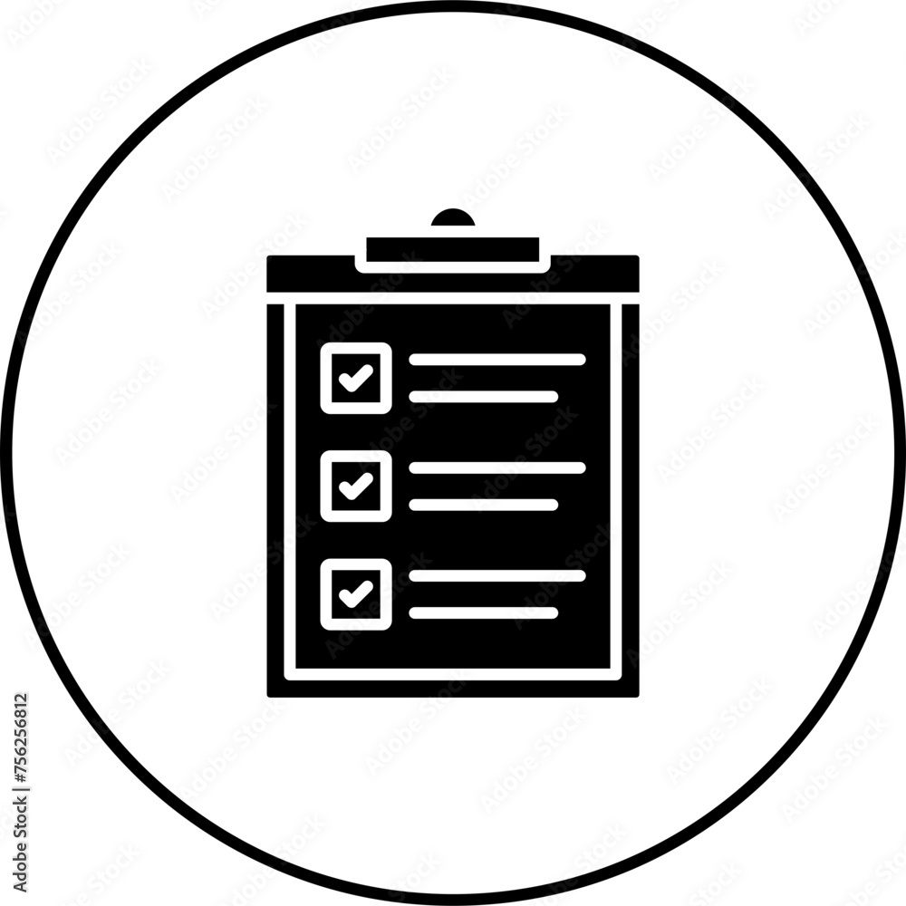 Wall mural Shopping List Icon