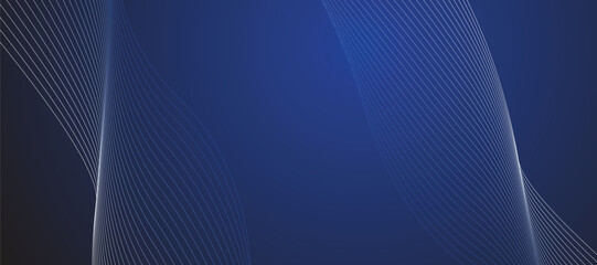 Blue abstract line background banner vector image design