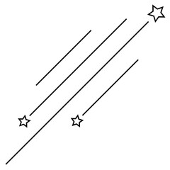 Fototapeta premium Black Shooting Star