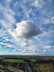 Aerial View of Watford City Centre, England United Kingdom