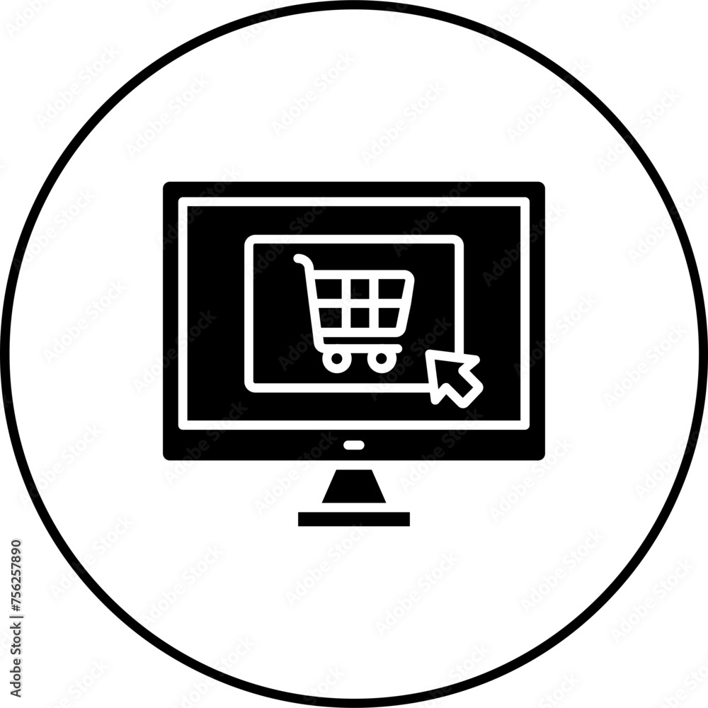 Sticker Online Shopping Icon