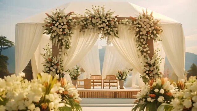 outdoor wedding decorations Video 4K