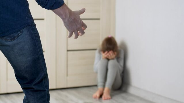 Children violence and abuse concept, stop violence