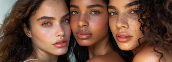 Obraz premium portrait of young women. diversity concept image. 