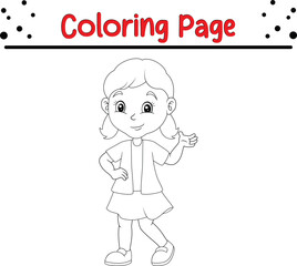 Cute Happy Children coloring page