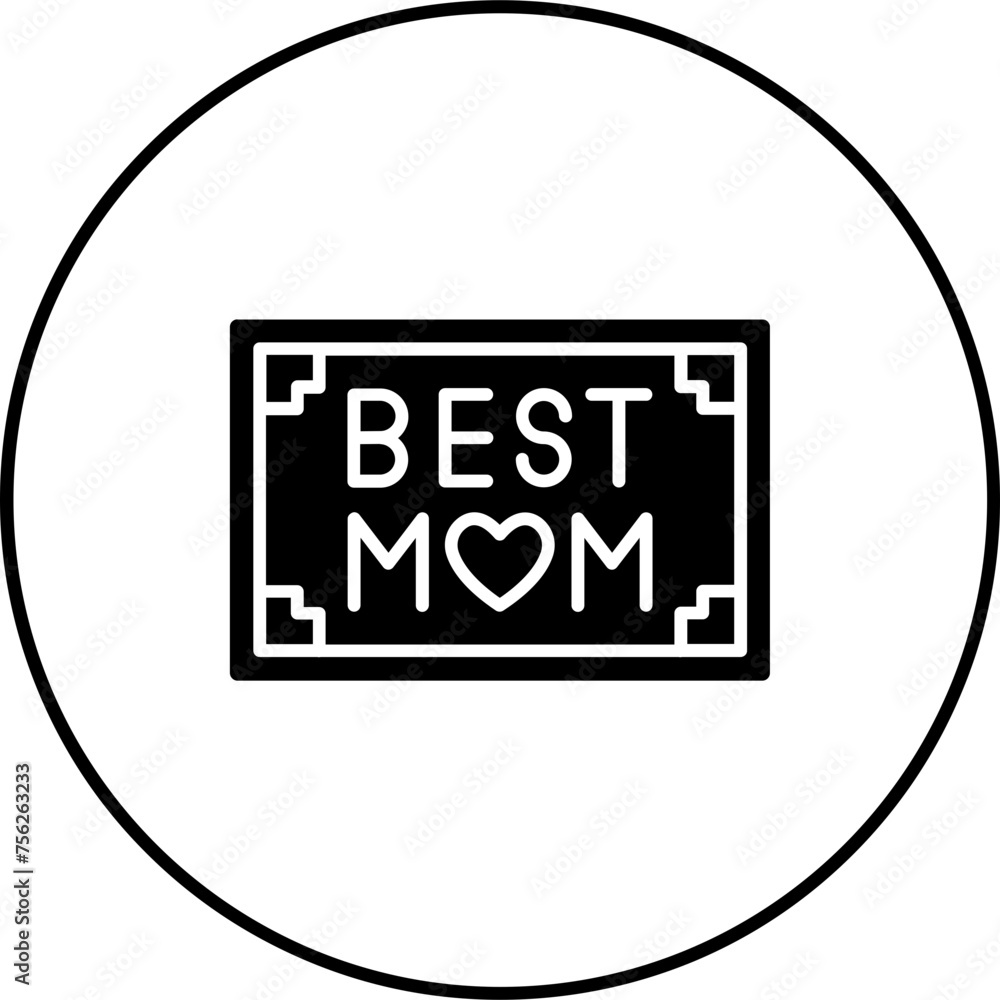 Canvas Prints Best Mom Icon