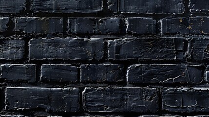 textured black brick wall for background pattern
