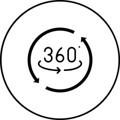 360 Degrees Icon