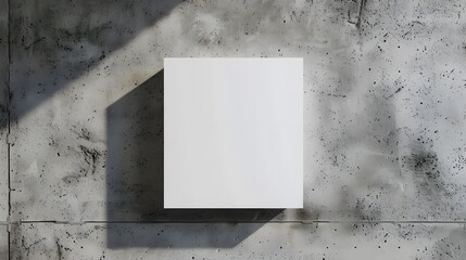 Blank poster with concrete setup.