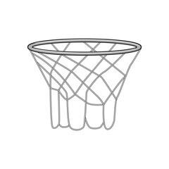 arena basketball hoop cartoon. net play, sport ring, rim goal arena basketball hoop sign. isolated symbol vector illustration © PikePicture