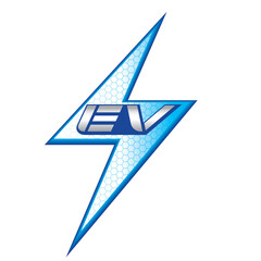 Concept logo EV design for creative inspire, template vector