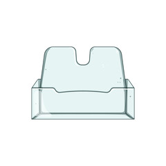 mockup business card holder cartoon. display brochure, table mock, tent blank mockup business card holder sign. isolated symbol vector illustration