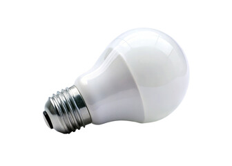 Realistic light bulb isolated on transparent background.