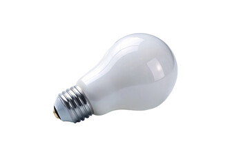 Realistic light bulb isolated on transparent background.
