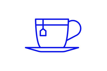 Isolated hot drink illustration in line style design. Vector illustration.