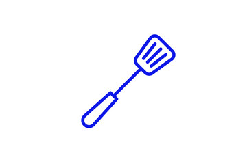Isolated spatula for cooking illustration in line style design. Vector illustration.