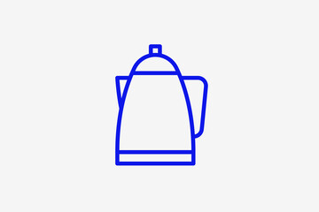 Obraz premium electric kettle illustration in line style design. Vector illustration.