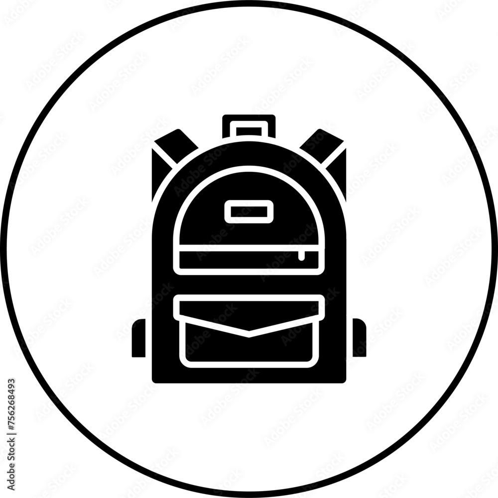 Poster backpack icon