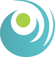 round sphere ecology globe vector logo.