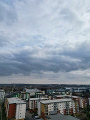 Fototapeta premium High Angle Footage of Hatfield City Centre, England UK