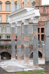 Reconstructed Colonnade at the Trajan Forum in Rome, Italy