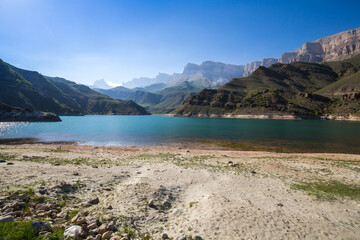 Bylym lake in the Caucasus mountains