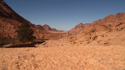 Lifeless Sinai Mountains in Egypt
