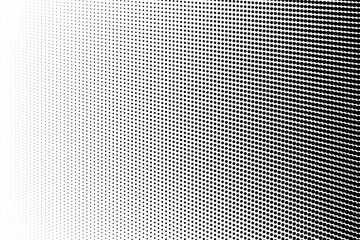 Gradient dotted halftone background. Halftone pattern texture overlay. Abstract black, white, dots. Vector illustration