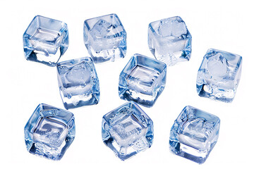 ice cubes isolated on white background, Ice cubes, isolated on white background
