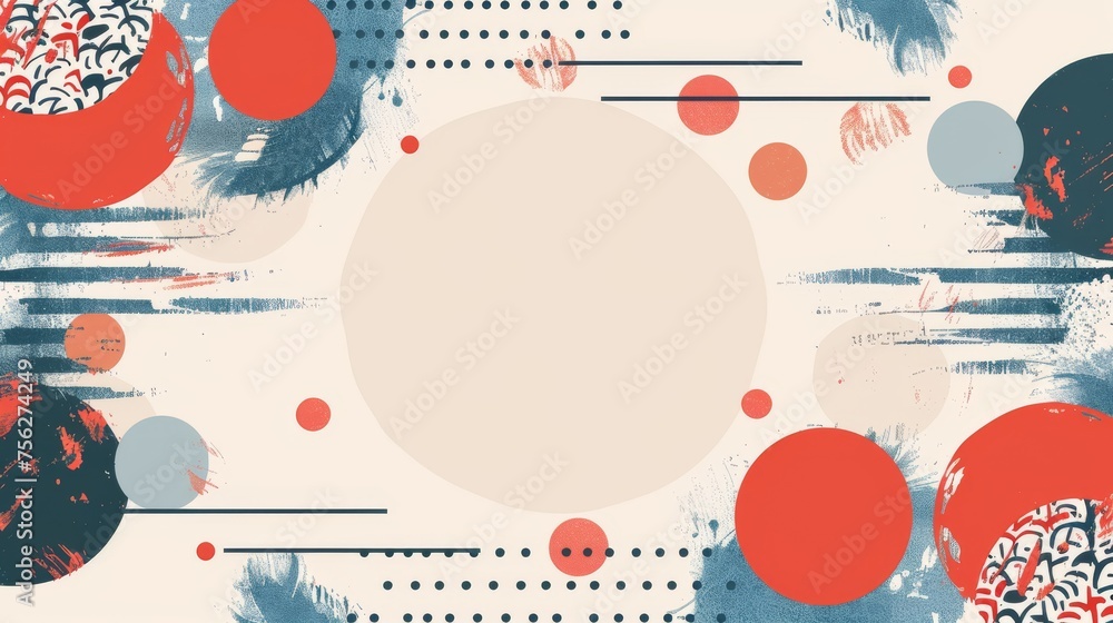 Poster this modern is an abstract template in the chinese style with a japanese pattern and icons. it can b