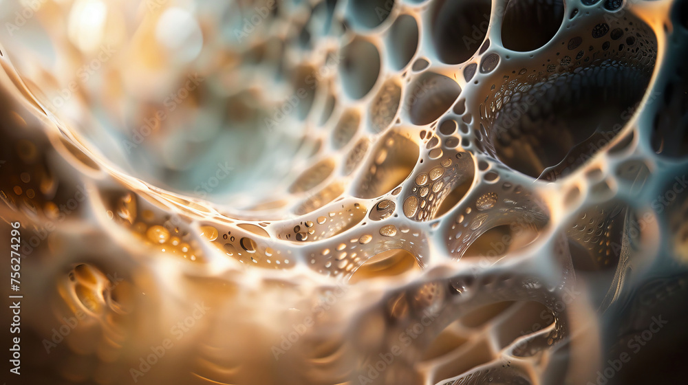 Poster amorphous structure changing its shape